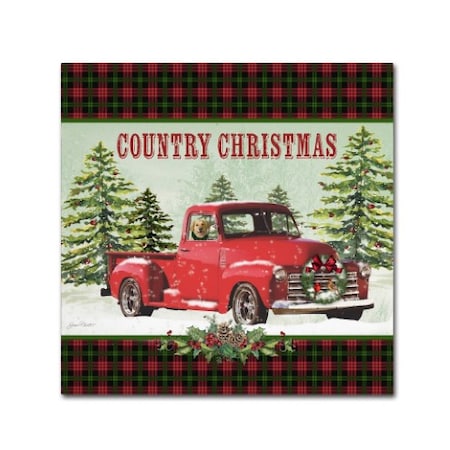 Jean Plout 'Country Christmas 4' Canvas Art,18x18